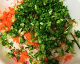 揚げないフワフワ肉団子♪お野菜入り作り方1写真