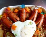 ウイニー星なかよしソーセー人のやきそば弁作り方6写真
