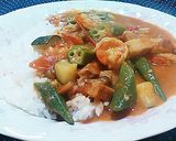 簡単子供が喜ぶ野菜とエビとベーコンカレー作り方13写真