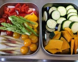 夏野菜の揚げ浸し☆手作りぽん酢添え作り方1写真
