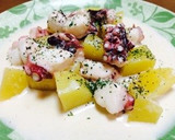 タコとポテトのクリームソース作り方5写真