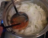 玉ねぎと豆腐の質素で心温まる味噌汁作り方2写真