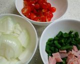 野菜とチーズのオープンオムレツ作り方1写真