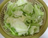 キャベツとふんわり卵のソース炒め作り方1写真
