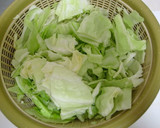 キャベツとふんわり卵のソース炒め作り方1写真