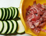 夏バテ解消！ズッキーニと豚の甘酢炒め作り方1写真