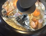 ◎簡単◎卵ともやしのホイル包み蒸し作り方4写真