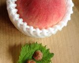 桃と梅肉を青シソ巻きde天ぷら作り方1写真