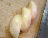 桃と梅肉を青シソ巻きde天ぷら作り方2写真