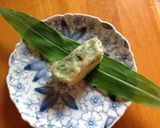 桃と梅肉を青シソ巻きde天ぷら作り方5写真