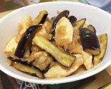 コンビニのサラダチキンとナスのみぞれ炒め作り方8写真