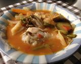 季節の野菜とトマトのとろける酒粕スープ作り方13写真