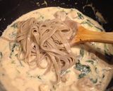 絶品！和風味噌クリームソースの蕎麦パスタ作り方6写真