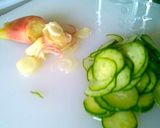 茗荷ときゅうりの夏おにぎり作り方1写真