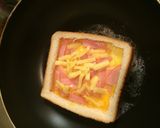 朝ごはん＊ハムエッグトースト＊作り方5写真