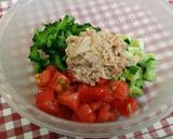 簡単♪ゴーヤ入り夏野菜サラダ作り方4写真