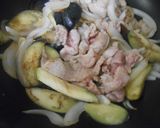 豚小間切肉と茄子の豚茄子丼作り方10写真