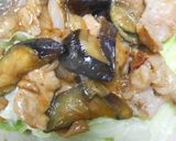 豚小間切肉と茄子の豚茄子丼作り方14写真