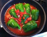 丸ごとピーマンの肉詰めトマト煮作り方6写真