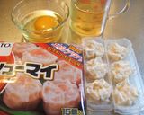 急ぎでもう１品！冷凍シュウマイで茶碗蒸し作り方1写真
