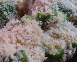 ヘルシー!減塩鶏胸ひきピーマン肉詰め揚げ作り方4写真