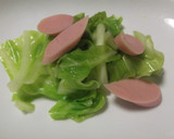 魚肉ソーセージとキャベツの炒め物作り方5写真