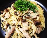 しめじとチキンの和風パスタ作り方4写真
