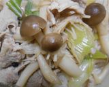 本つゆで豚小間肉きのこ丼作り方10写真