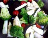 ☆ウイニー＆たっぷり野菜ぺペロンチーノ☆作り方2写真