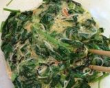 野菜不足解消！モロヘイヤの卵焼き作り方2写真