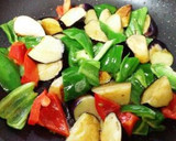 簡単♪茄子とピーマンの甘味噌炒め作り方4写真