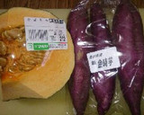 【レンジで】かぼちゃとさつまいもの煮物作り方1写真