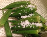 オクラとツルムラサキのおかか和え作り方7写真