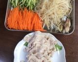 茗荷と冷しゃぶの生春巻き作り方2写真