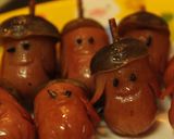 どんぐりソーセー人と木の子のホットサラダ作り方5写真