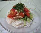 トマトと鶏むね肉の冷そうめん作り方6写真