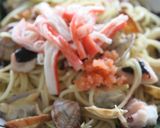 タコとアサリの夏の海風パスタ作り方8写真