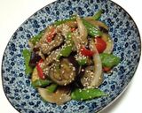 ☆ナスと万願寺とうがらしの甘辛味噌炒め☆作り方5写真