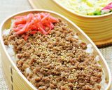 お弁当・朝ごはん☺山椒風味の甘辛肉そぼろ作り方3写真