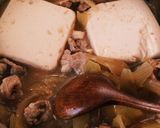 酒煮仕立ての肉豆腐作り方8写真