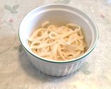巣ごもりたまごうどんで♪月見ソーセー人作り方1写真