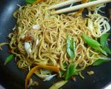 白ねぎ入りの焼きそば作り方4写真