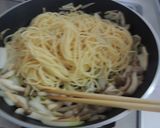 キノコの抹茶クリームソースパスタ作り方9写真