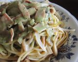 キノコの抹茶クリームソースパスタ作り方10写真