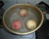 かにくごろごろの桃ジャム作り方1写真