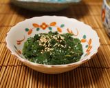寿司酢で簡単☆モロヘイヤの酢の物作り方5写真