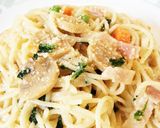 5分で簡単！本格生クリームソースパスタ♪作り方5写真