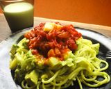 アボカドとフレッシュトマトの２色パスタ作り方12写真