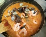 あさりと海老のトマトソースパスタ作り方7写真