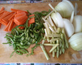シーフード 野菜の バター コンソメ炒め作り方1写真